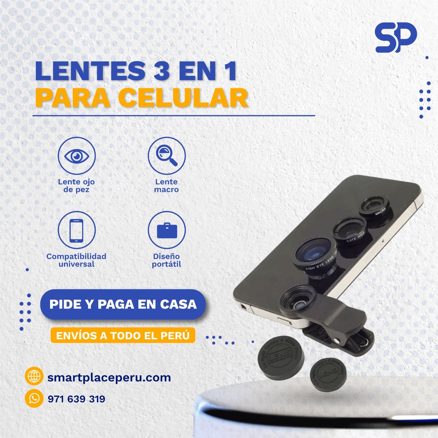 Lentes 3 en 1 para celular