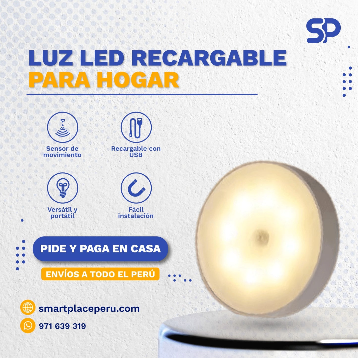 Luz Led Recargable para el Hogar