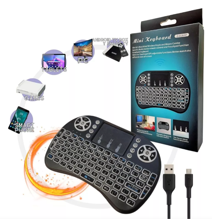 Mini Teclado Inalámbrico para Smart TV