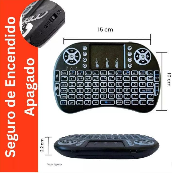 Mini Teclado Inalámbrico para Smart TV