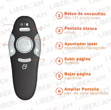 Puntero Láser inalámbrico para Presentación de Diapositivas