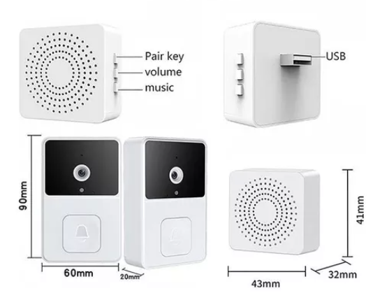 Timbre Inalámbrico Inteligente con Cámara HD