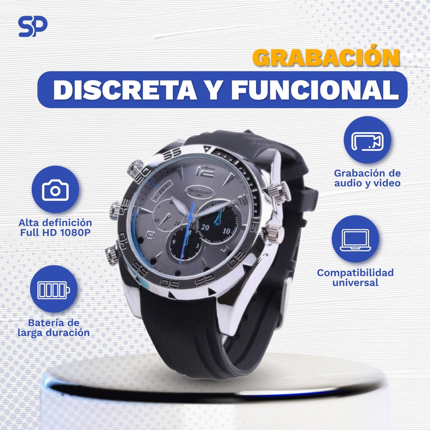 Reloj Espía inteligente con Visión Nocturna