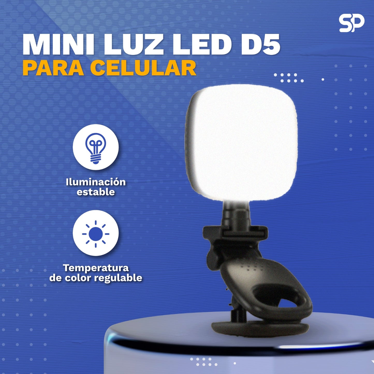 Mini Luz LED D5 con Tres Temperaturas de Color