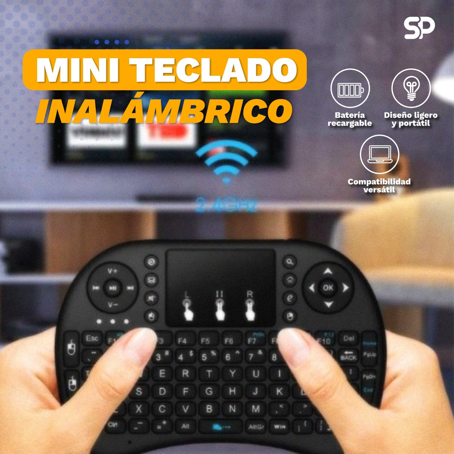 Mini Teclado Inalámbrico para Smart TV