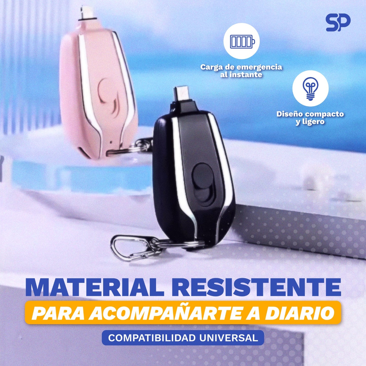 Mini Cargador Portátil Llavero de Emergencia