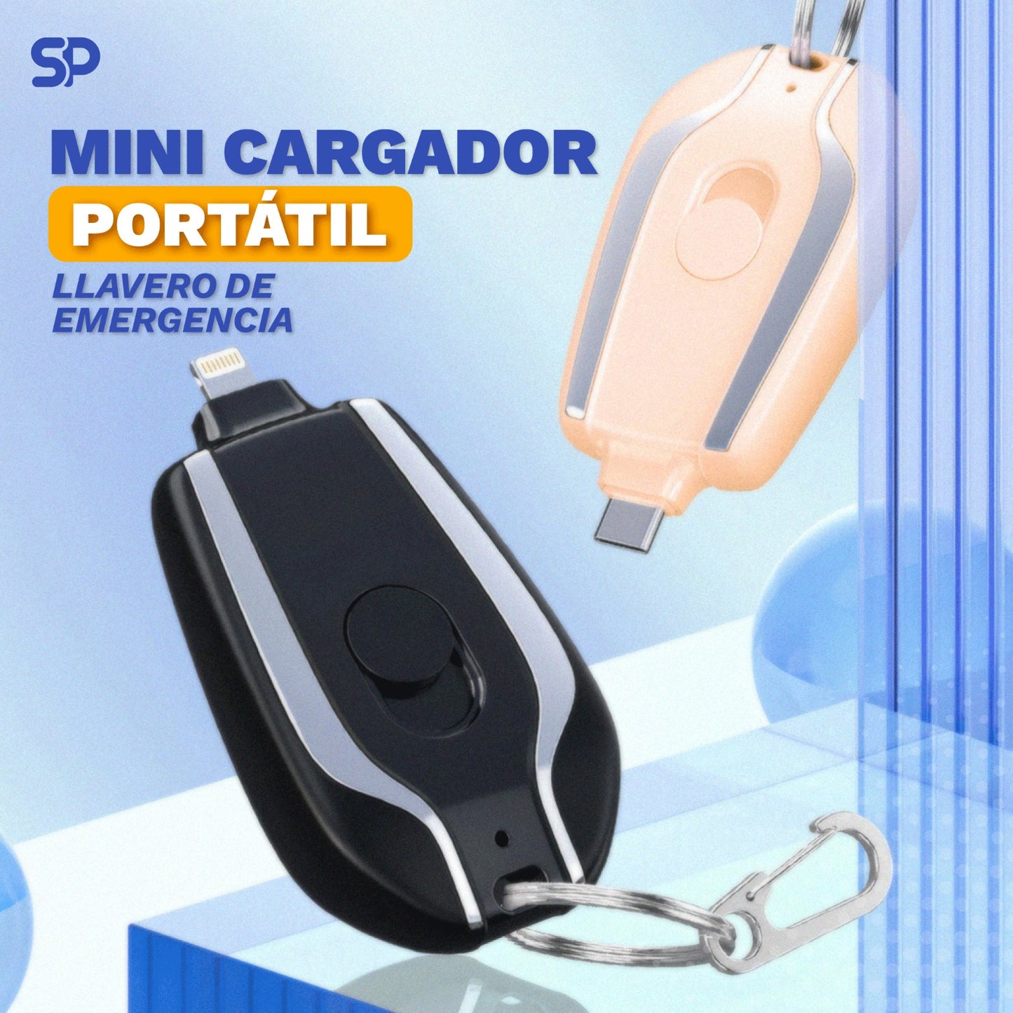 Mini Cargador Portátil Llavero de Emergencia