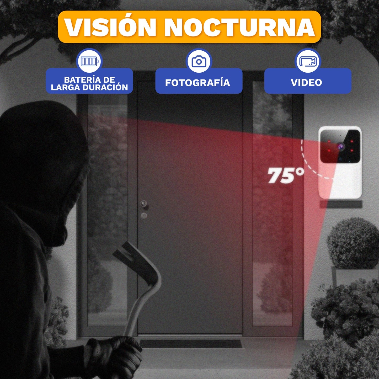 Timbre Inalámbrico Inteligente con Cámara HD