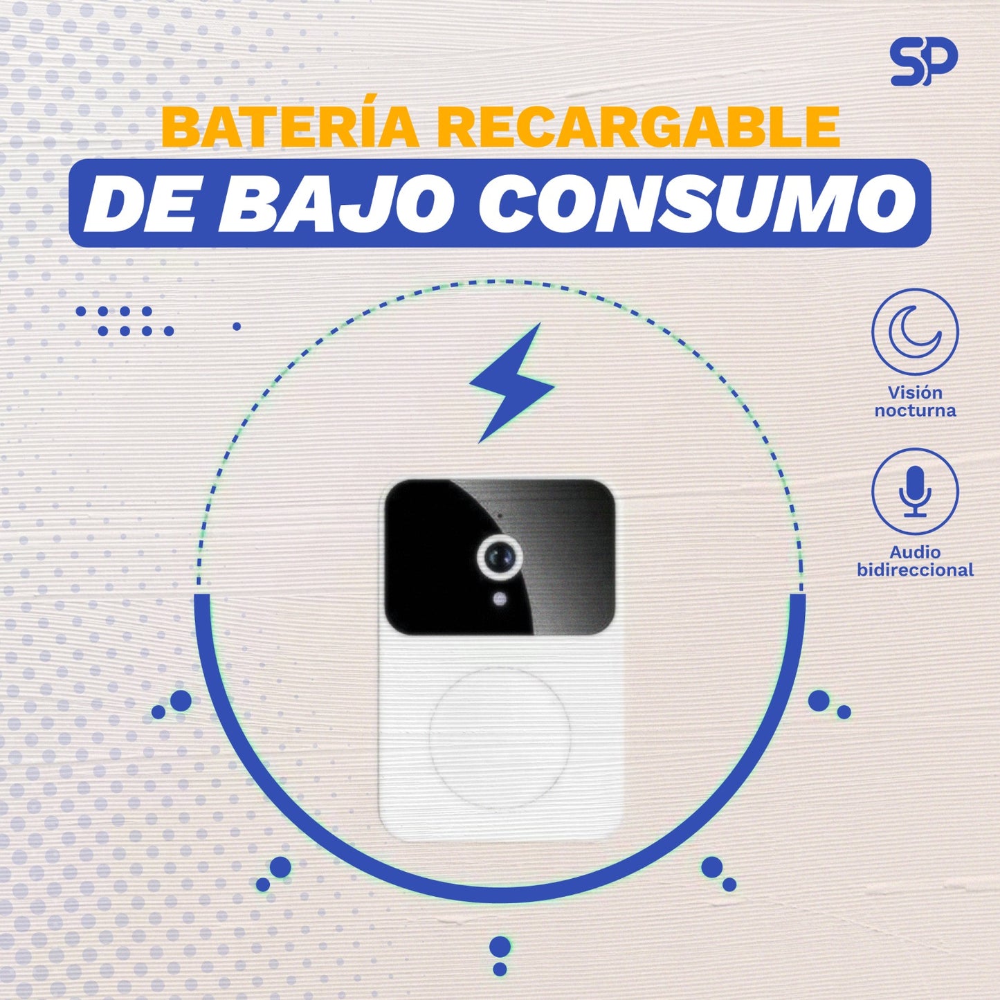 Timbre Inalámbrico Inteligente con Cámara HD