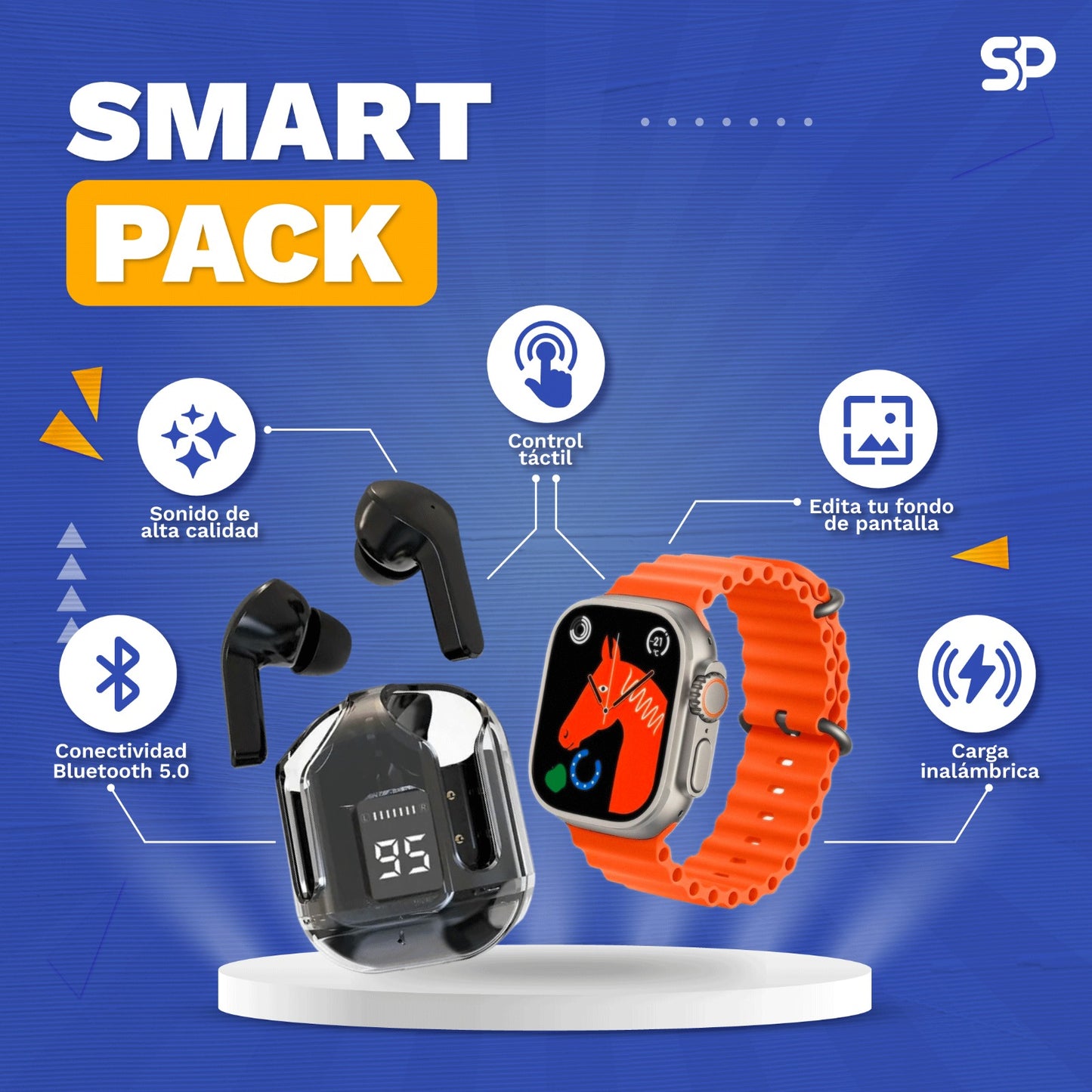 Smart Pack: Smartwatch T900 + Auriculares Air31