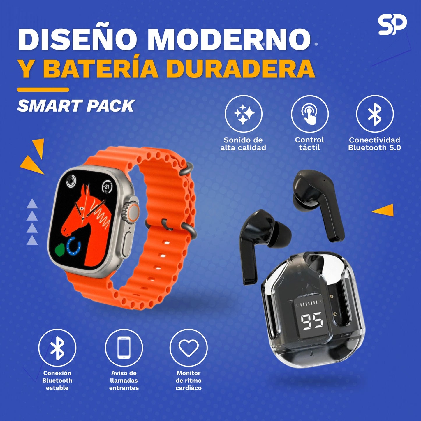 Smart Pack: Smartwatch T900 + Auriculares Air31