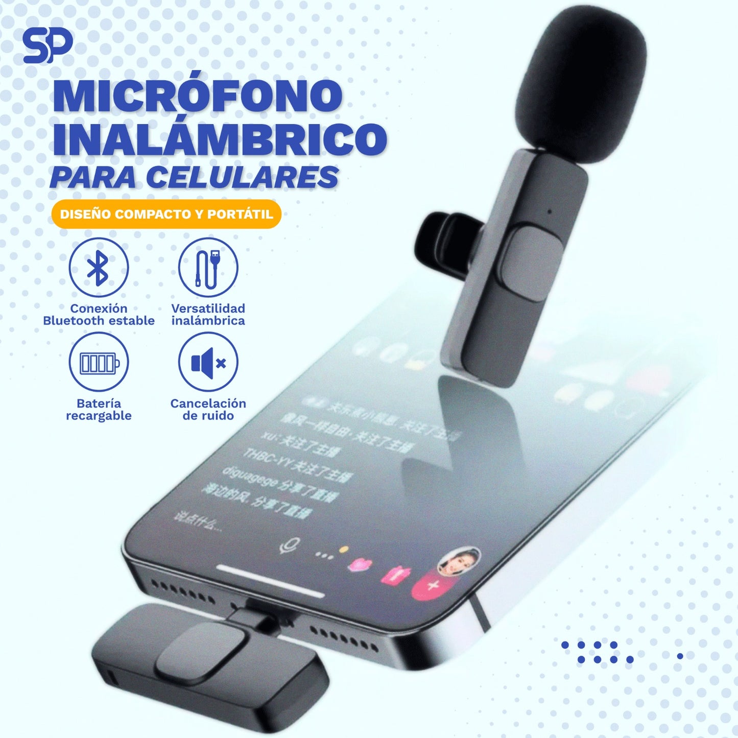 Promo Micro Infuencer: Mini Luz Led Portátil + Micrófono inalámbrico