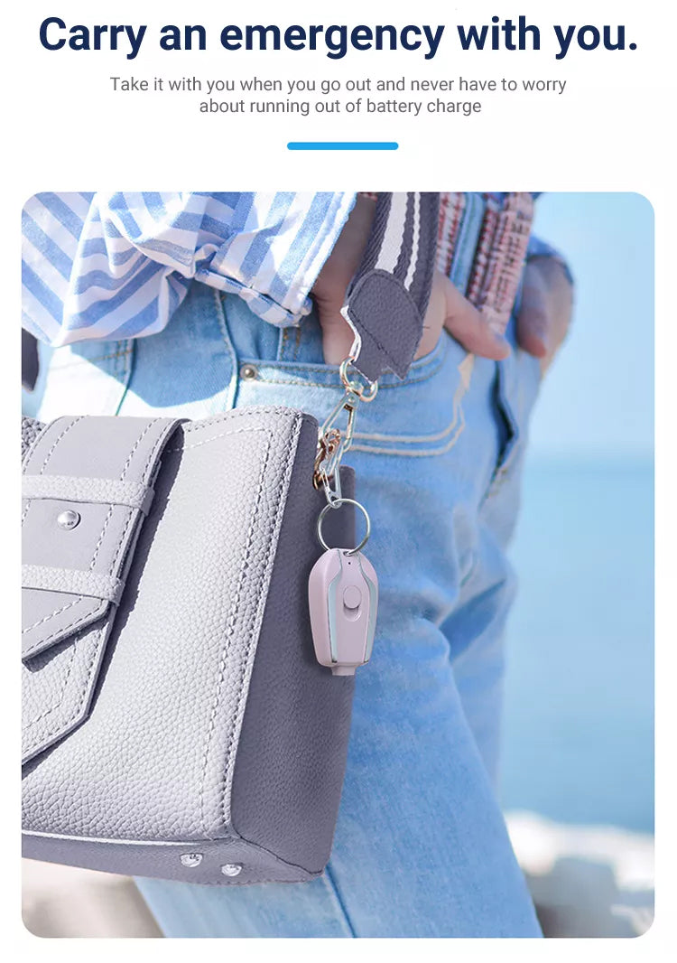 Mini Cargador Portátil Llavero de Emergencia