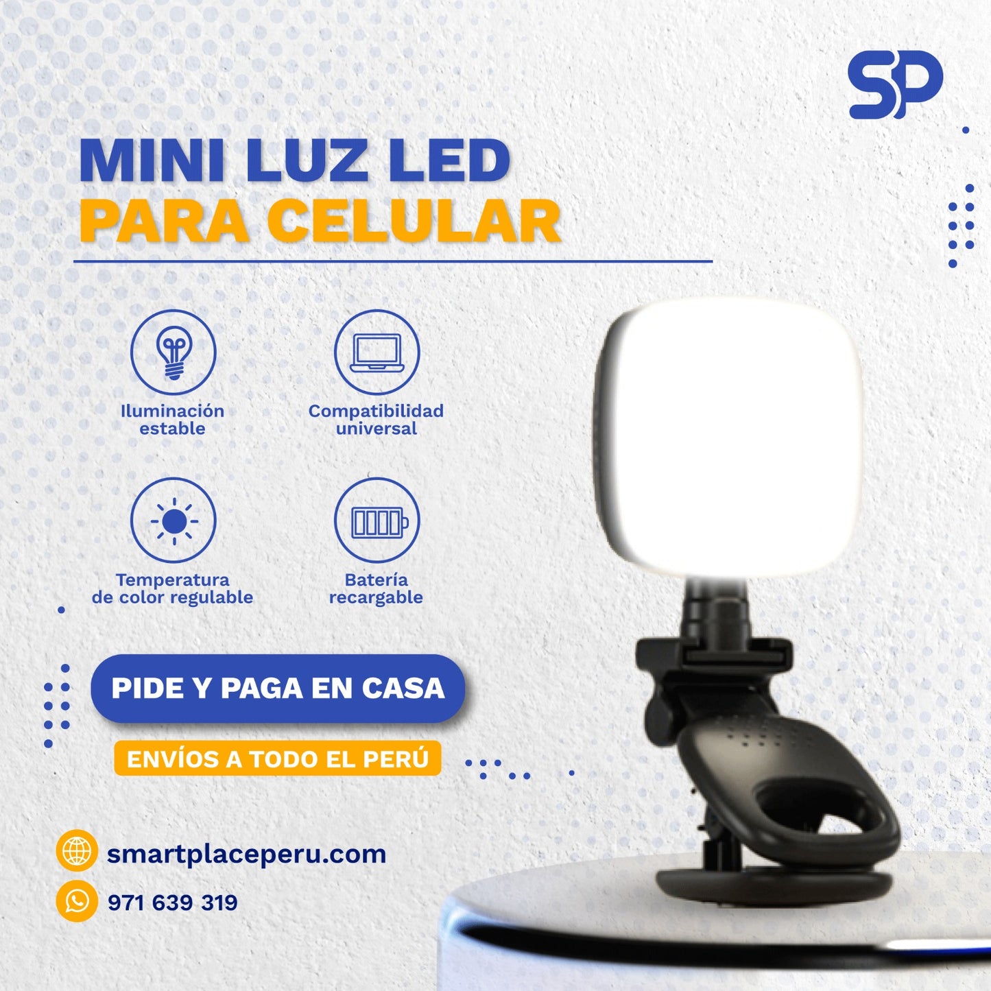 Mini Luz LED D5 con Tres Temperaturas de Color
