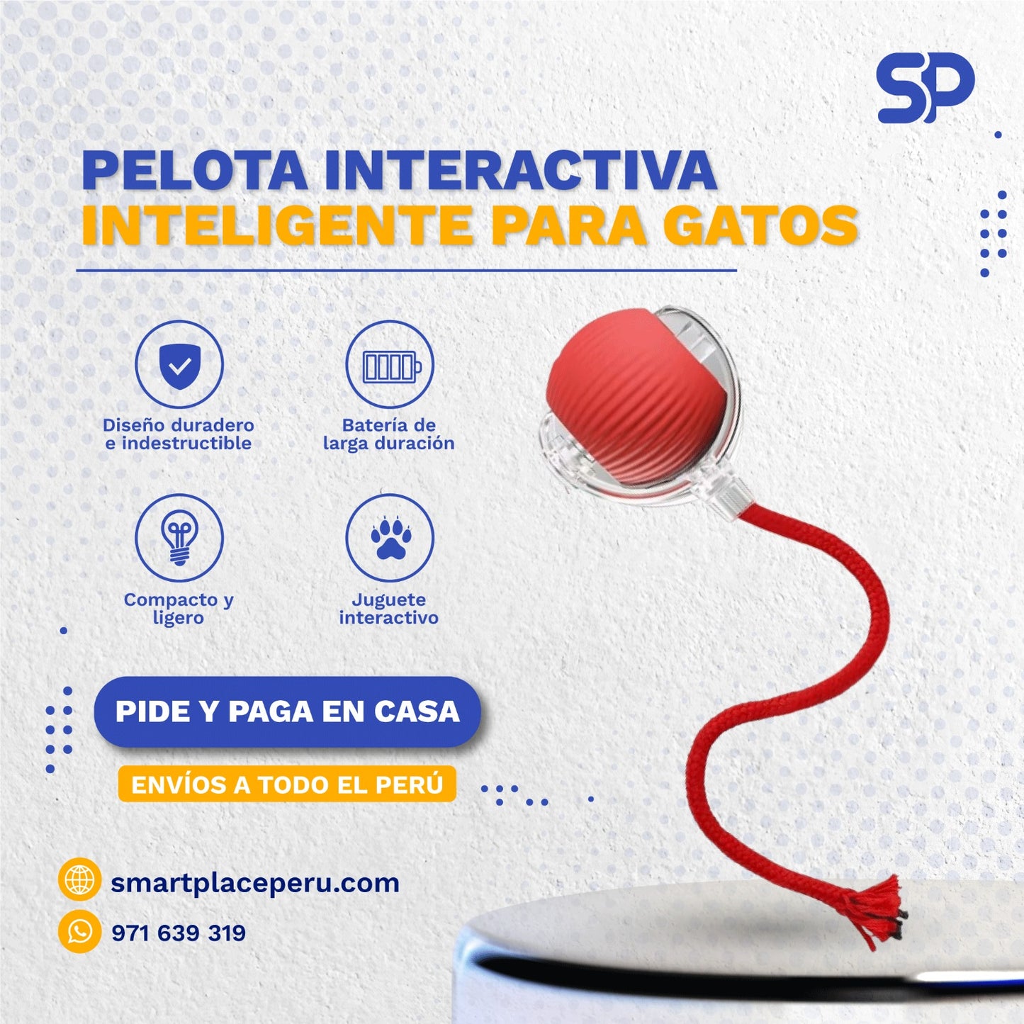 Pelota Inteligente Interactiva para Gatos