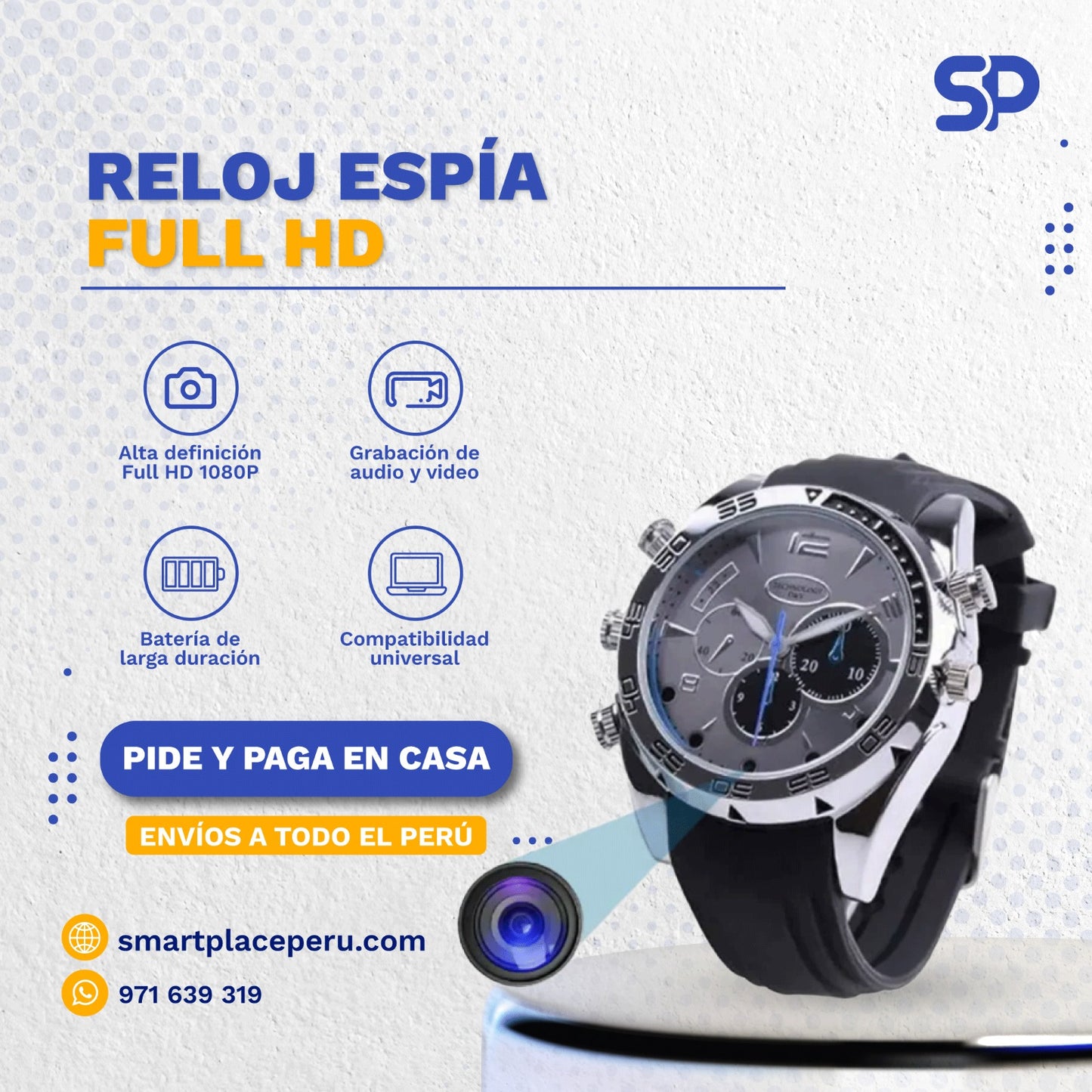 Reloj Espía inteligente con Visión Nocturna