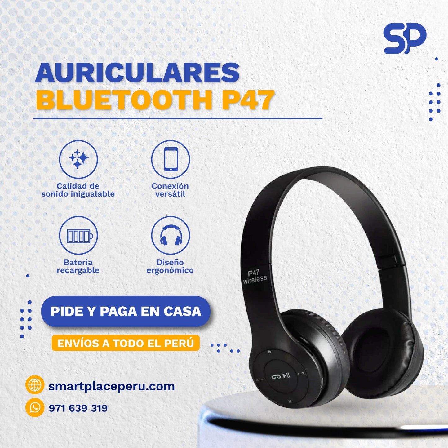 Auriculares Inalámbricos Plegables P47