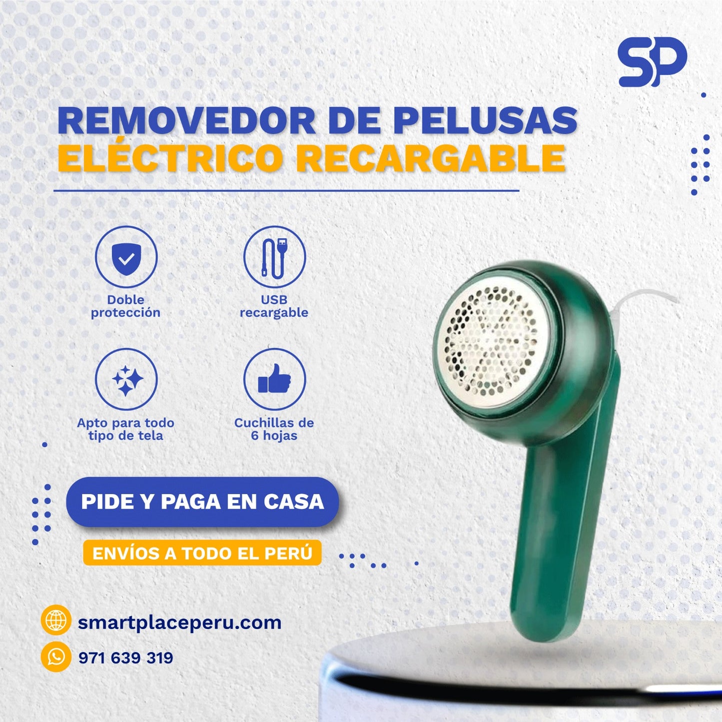 Removedor De Pelusas Eléctrico Recargable