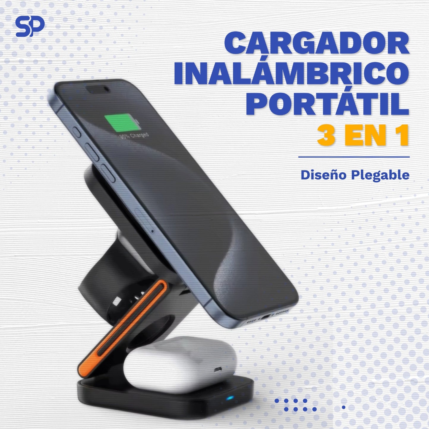 Cargador de Carga Rápida Inalámbrica 3 en 1