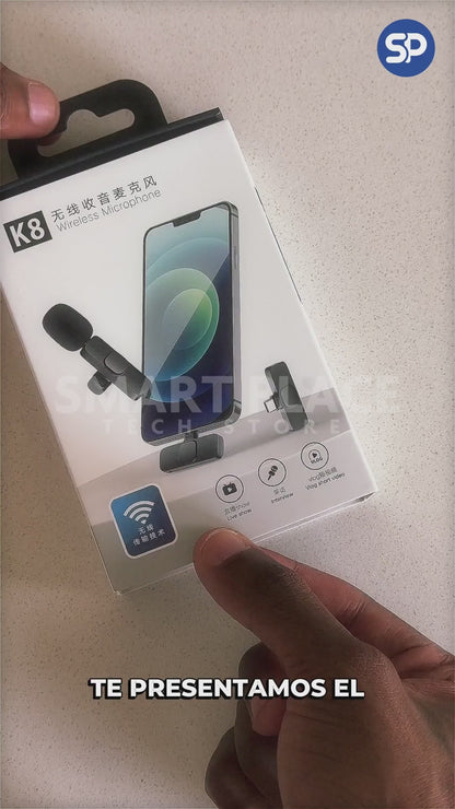 Micrófono Inalámbrico de Solapa 2 en 1 para Celulares